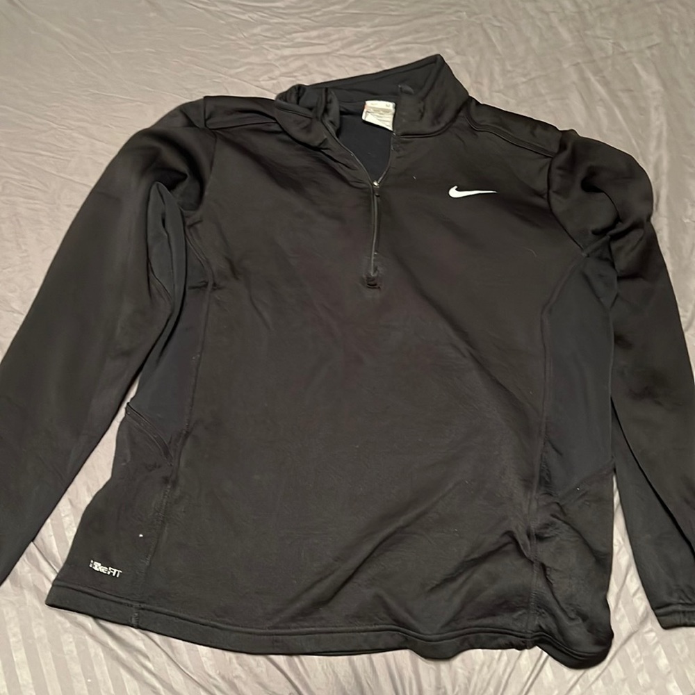 Nike Black Pull over Quarter Zip Size Medium